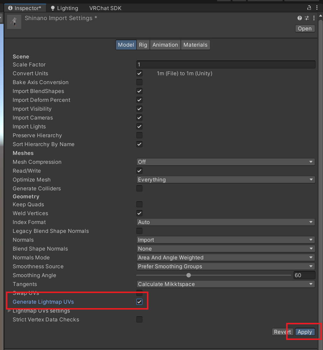 Generate Lightmap UVs