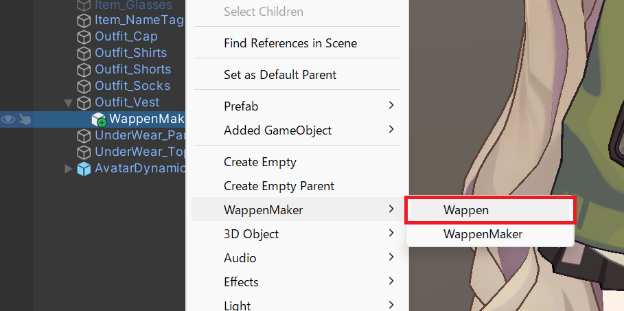 Wappen Context Menu